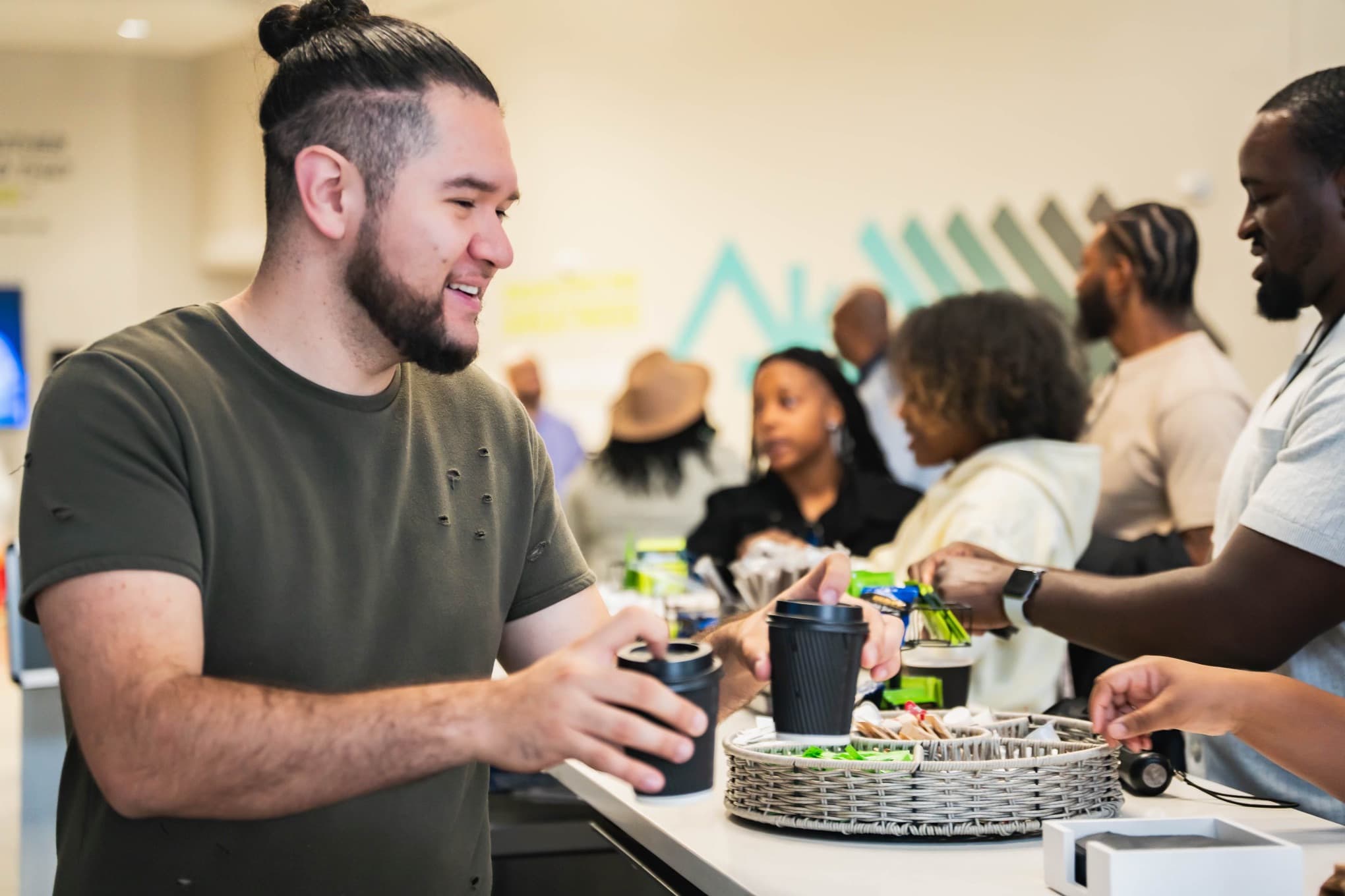 Omar at a community event