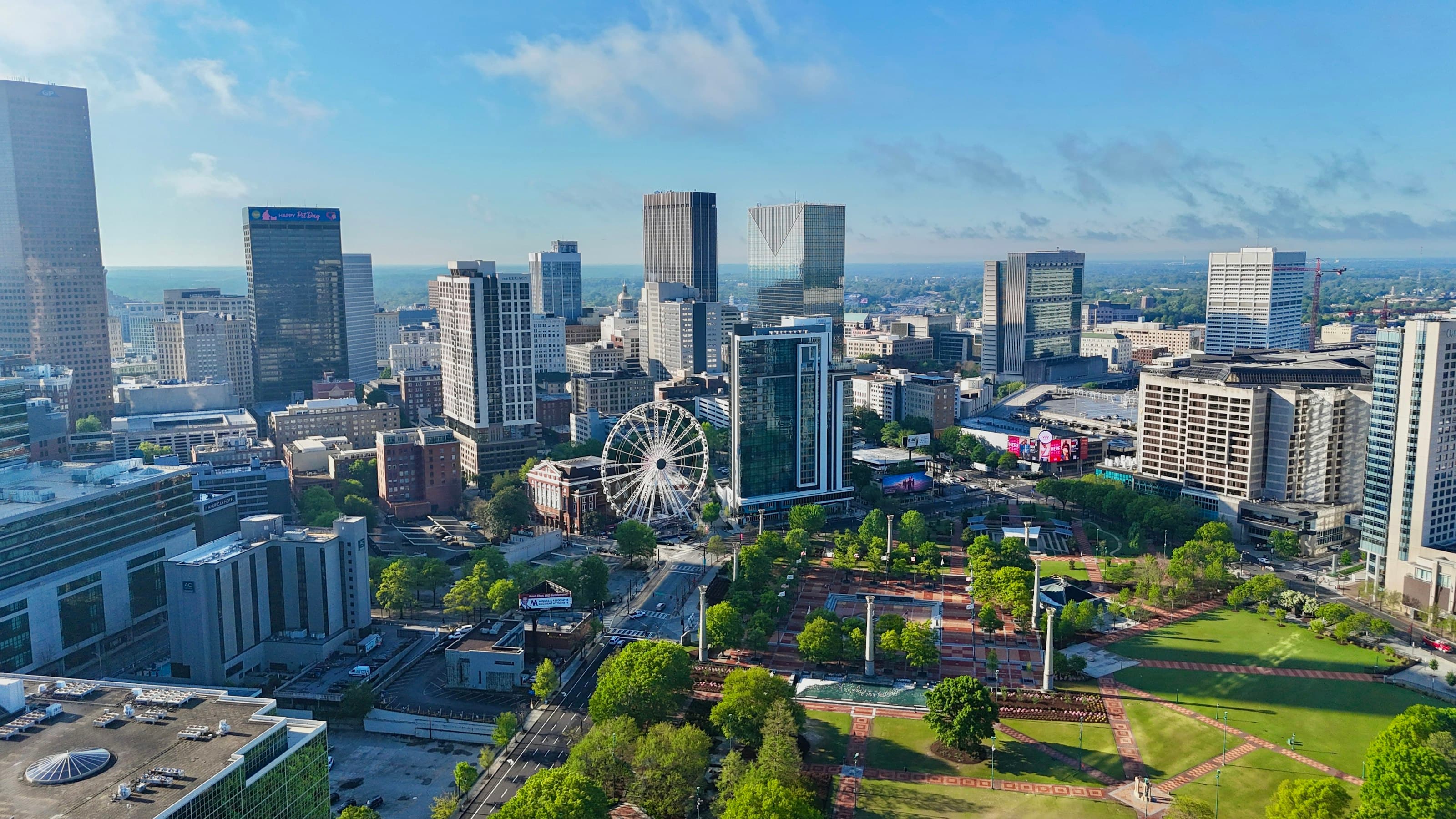 Downtown Atlanta skyline at dusk