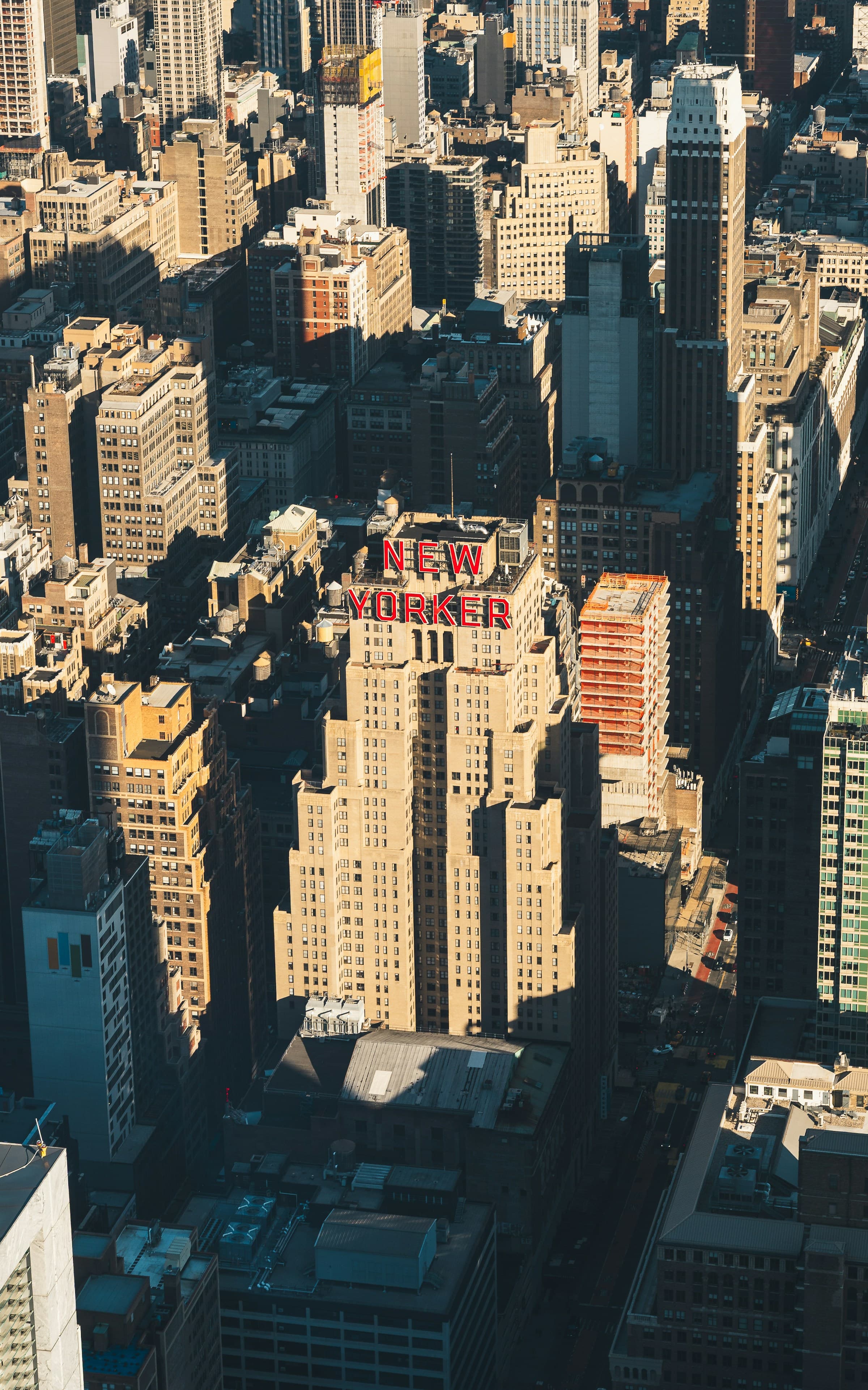 Aerial view of the New York City skyline